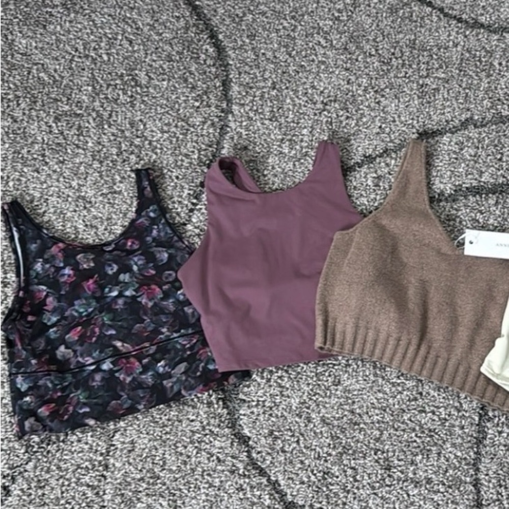 *3for$100 bundle!* lululemon Womens Tops - Floral, Purple, Brown, Cream